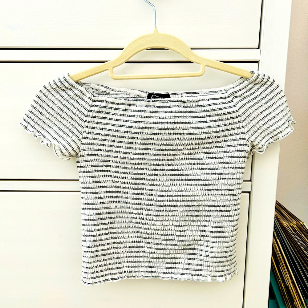 Art class kids ribbed striped top